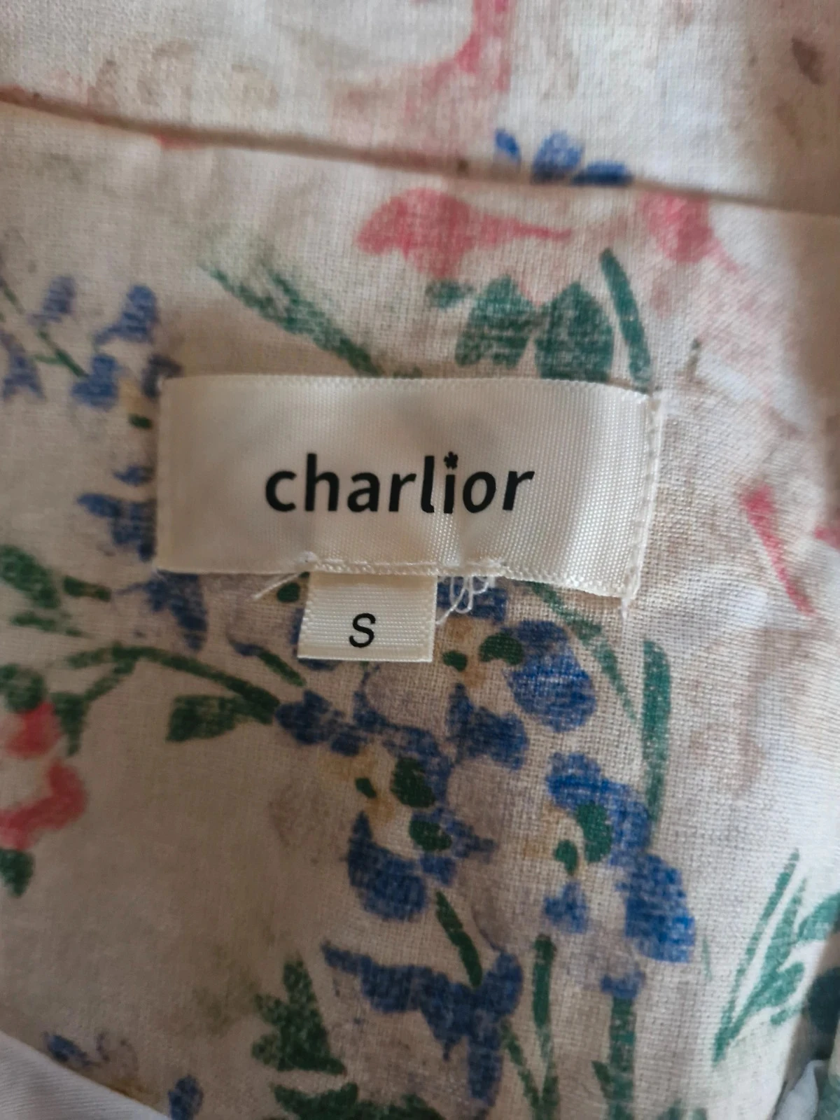 Blazer Charlior con flores S, chaleco de traje con flores en colores pastel, primavera chic – photo 5